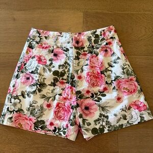 Fate women’s shorts pink floral size small orange